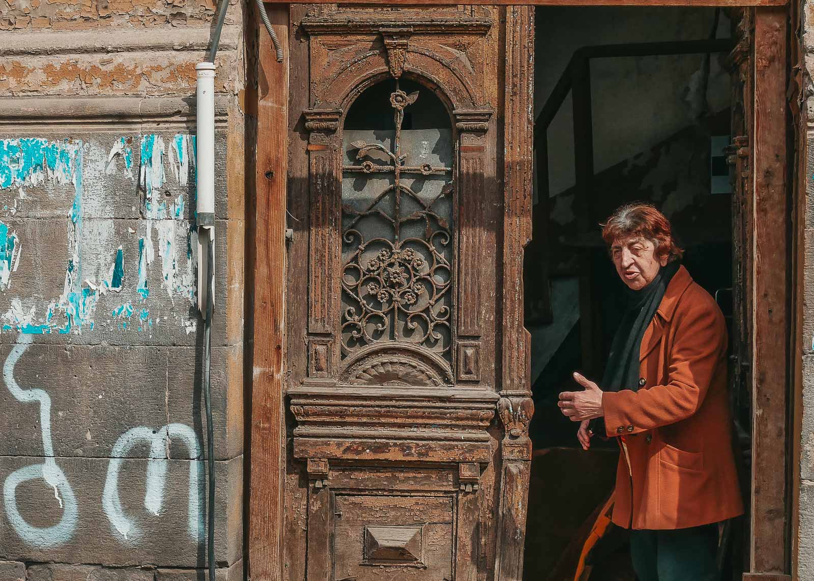 Old Tbilisi Woman Graffiti