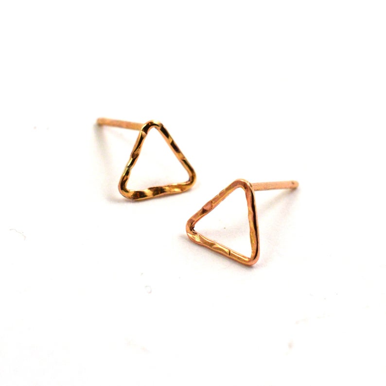 Valentines gifts for her triangle earrings simple