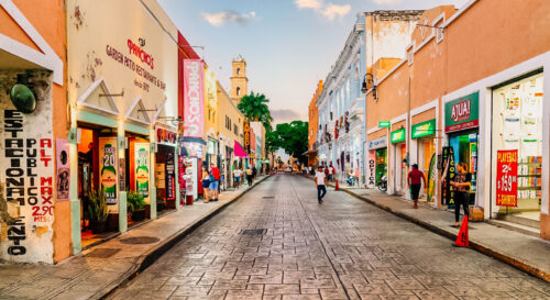 street in merida mexico