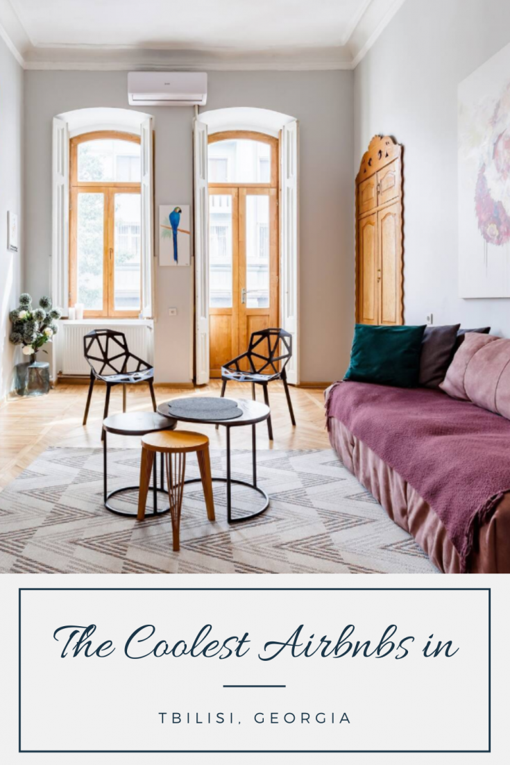 The Coolest Airbnbs in Tbilisi, Georgia | Tbilisi draws creative types who have created quite a bohemian art and architecture scene. And while the apartments might look crumbly from the street, inside they are anything but! Here are some of the best Airbnbs in Tbilisi. Get more travel itineraries, tips, and inspiration at www.youfoundsarah.com #tbilisigeorgia #tbilisigeorgiatravel #tbilisiarchitecture #tbilisigeorgiaarchitecture #tbilisi #georgia #caucasus