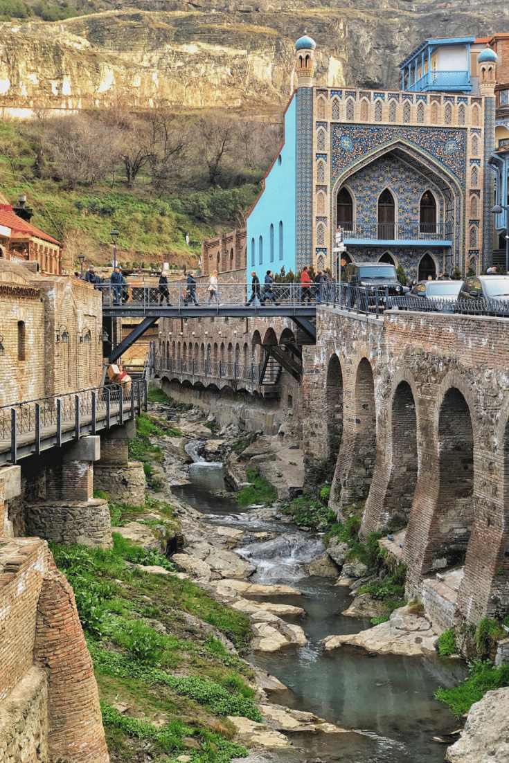 The Coolest Airbnbs in Tbilisi, Georgia | Tbilisi draws creative types who have created quite a bohemian art and architecture scene. And while the apartments might look crumbly from the street, inside they are anything but! Here are some of the best Airbnbs in Tbilisi. Get more travel itineraries, tips, and inspiration at www.youfoundsarah.com #tbilisigeorgia #tbilisigeorgiatravel #tbilisiarchitecture #tbilisigeorgiaarchitecture #tbilisi #georgia #caucasus